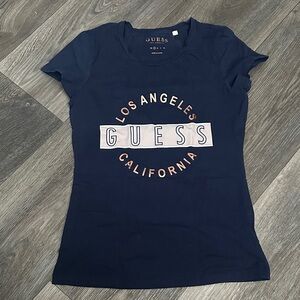 GUESS Dark Blue Logo Tee